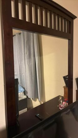 Dresser, nightstand and mirror