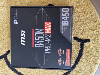 MSI B450M PRO-M2 MAX AM4 Micro ATX Motherboard w/ Original Box – Excellent Condition