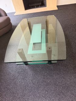 Double Tier Glass Table