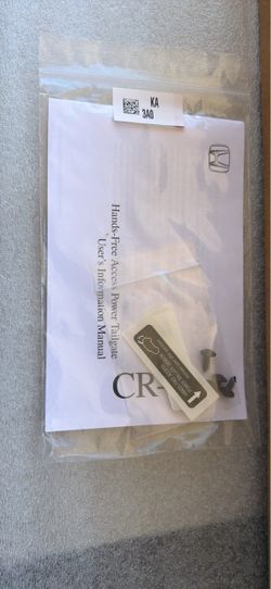 Honda CR-V Hands-Free Access Power Tailgate Manual Kit
