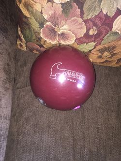 Red hammer bowling ball