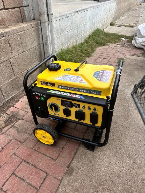 5300/4250-Watt Gasoline and Propane Powered Dual Fuel Portable Generator with CO Shield
