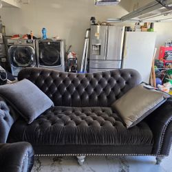 beautiful like new couch , love seat, single seat sofa 