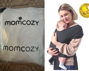 New One (1) Momcozy Baby Wrap Carrier for Newborn to Toddler 8-35 lbs