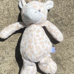 Carters Tan White Giraffe Plush 13" Stuffed Animal 2016 Floppy Sewn Eyes