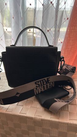 Steve Madden Black Structured Crossbody Bag