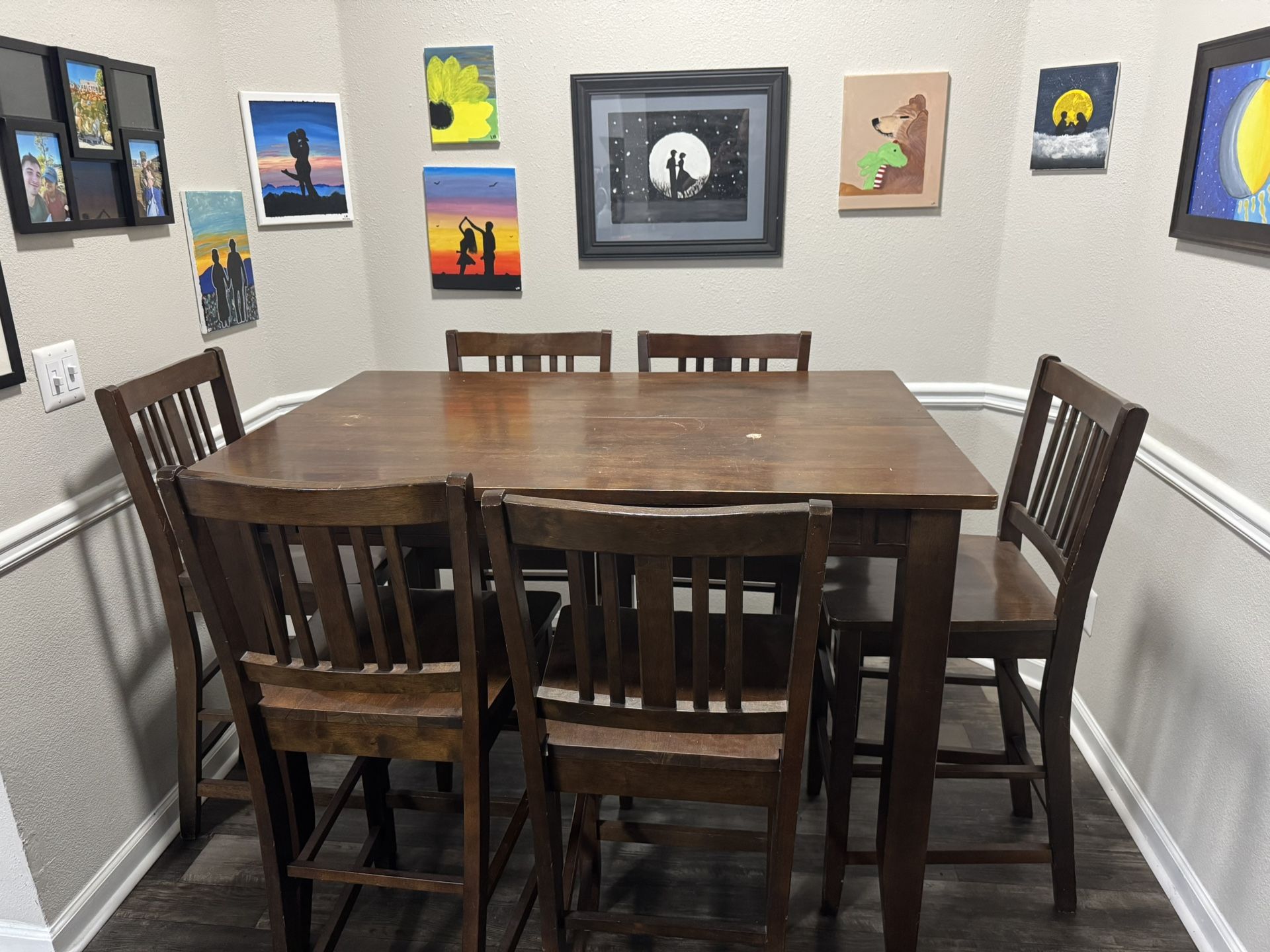 Hardwood Bar Top Table