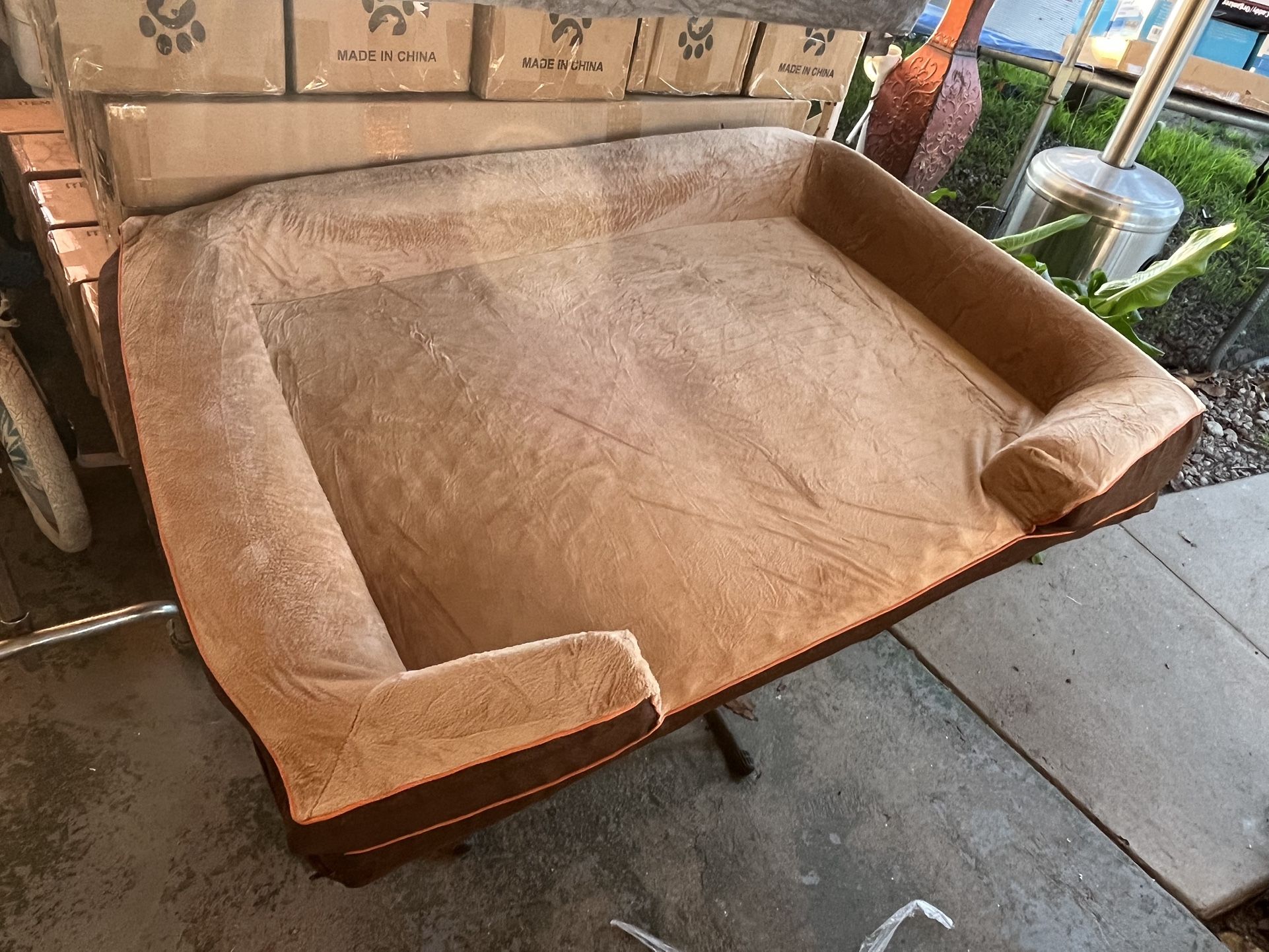 XL Memory Foam Orthopedic Dog Bed for Extra Large Dogs-Washable,Removable Cover,Egg-Crate Foam Dog Beds,48x35Inch,Grey