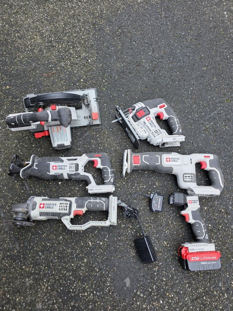 Porter Cable 6 Piece Tool Kit 20 Volt