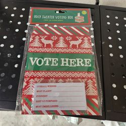 Ugly Sweater Voting Box NEW