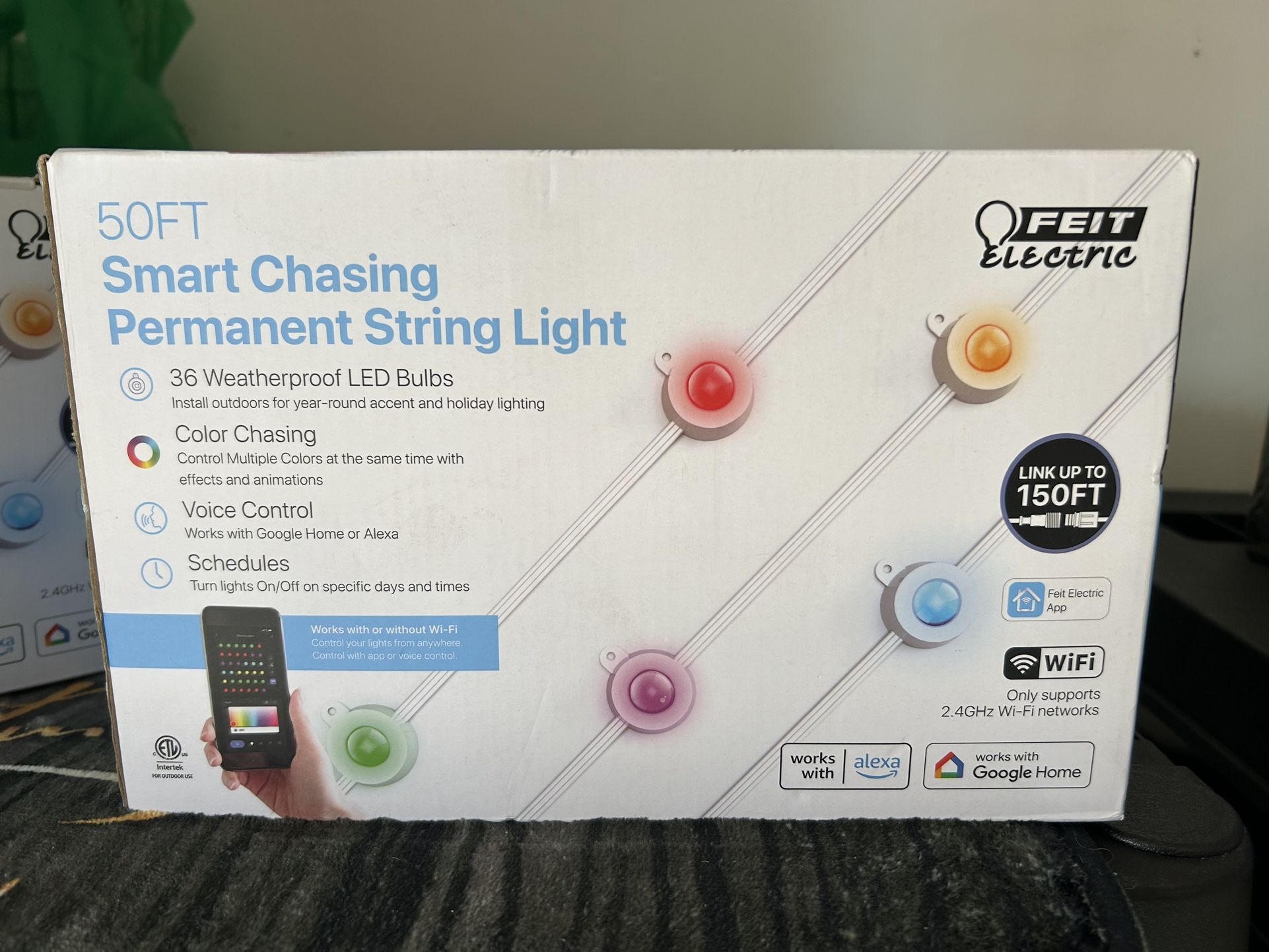 3x Feit- 50 Ft Led Smart Outdoor Home Lights 