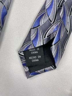Arrow Men's Silk Tie Blue Gray Abstract Pattern Classic Business Formal Neckwear