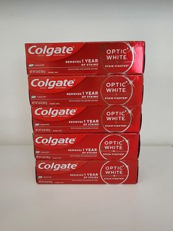 $10 for all. Colgate Optic White Toothpaste. HABLO ESPAÑOL.
