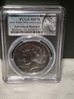 2021 MS70 Peace Dollar