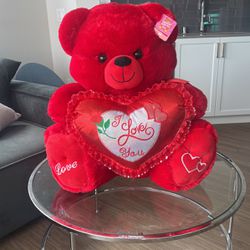Big Red I Love You Teddy Bear