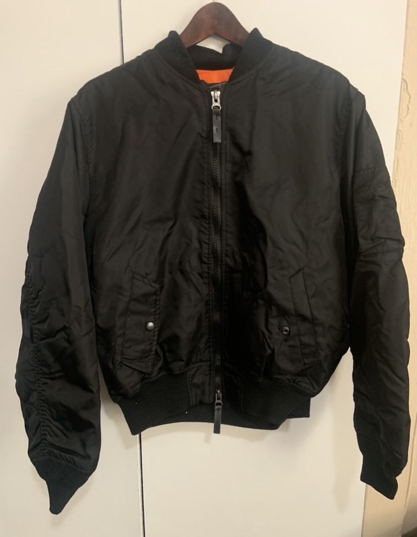 Black Bomber Jacket (Size: Small)- $40