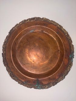Vintage solid copper plate