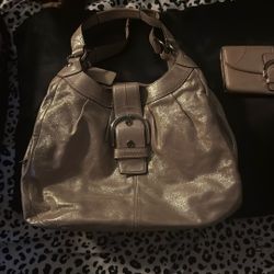 Gold Coach purse and wallet