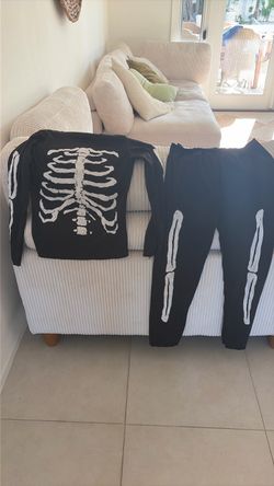 Skeleton kids costume