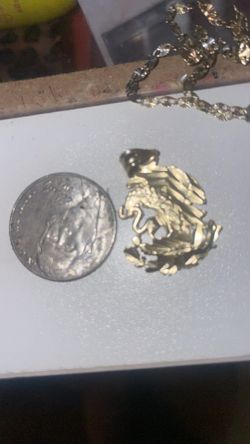 14k Mexican eagle