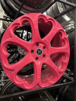 20” Pink heart Wheels 