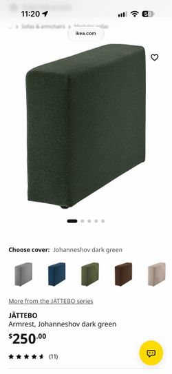 JÄTTEBO Armrest, Johanneshov dark green Jattebo