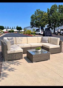 New 7 Pieces Outdoor Patio Furniture Sectional Sofa Set