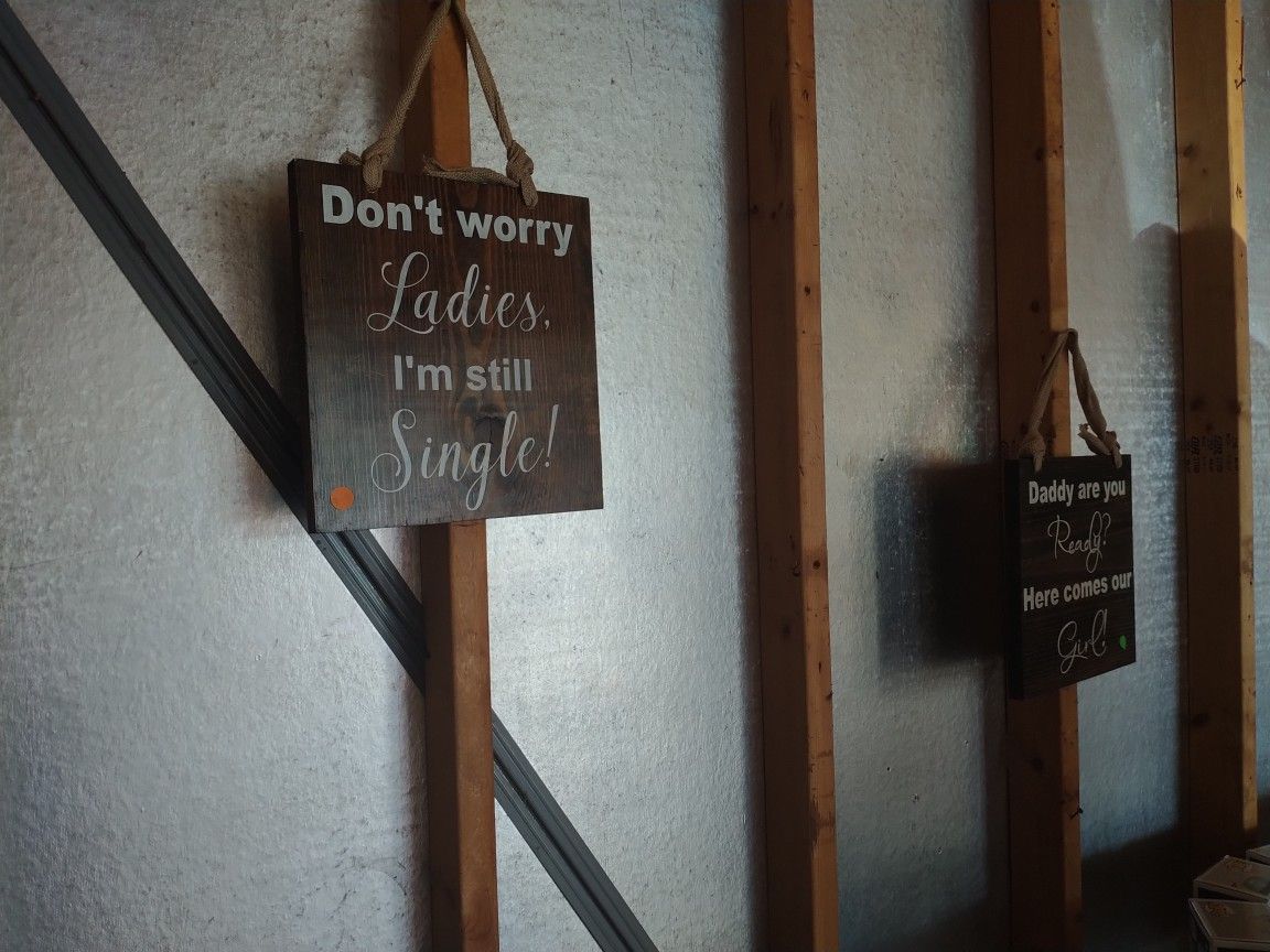 Wood Wedding Sign