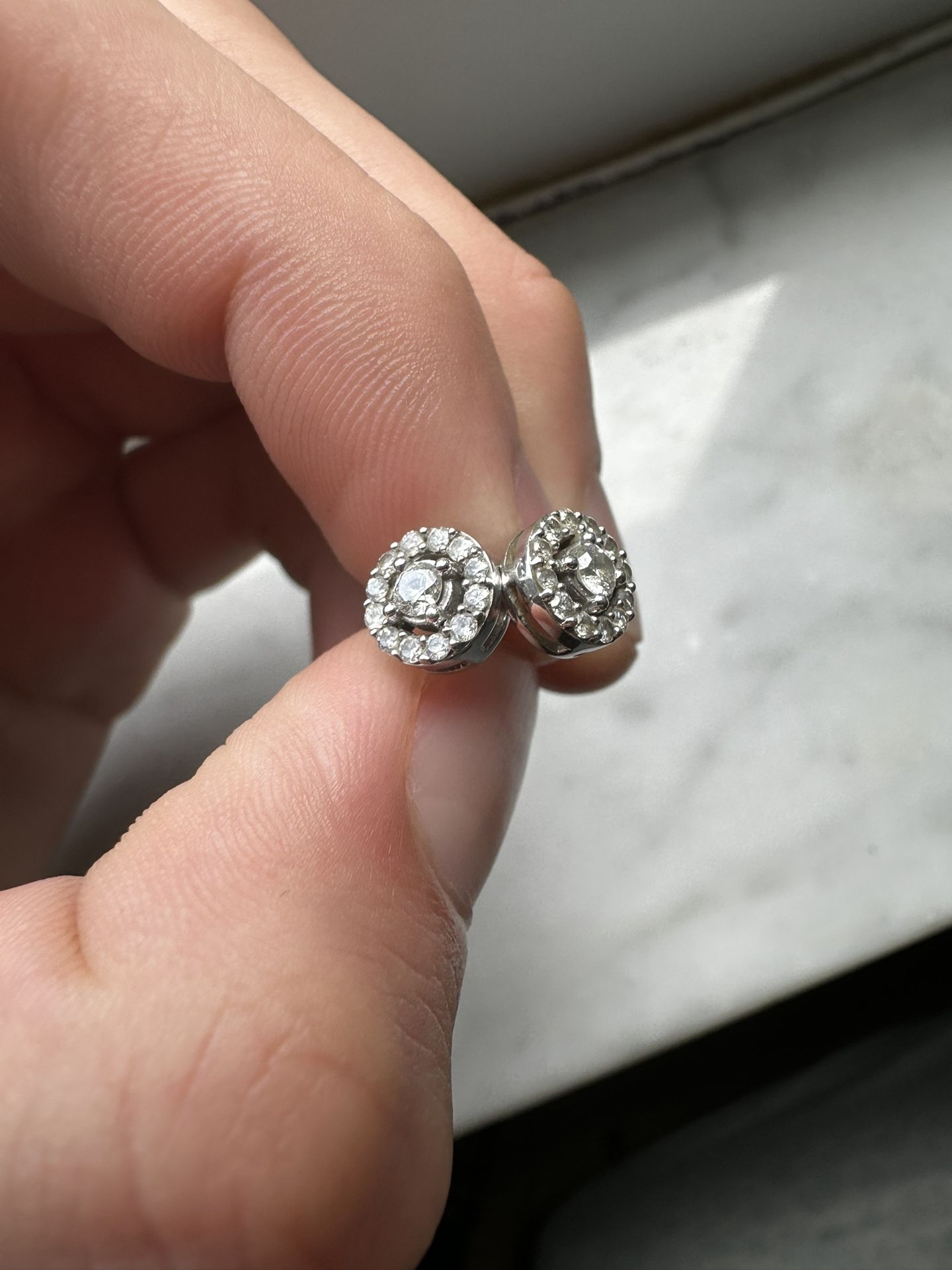 Real diamond earrings (from jewlery store)
