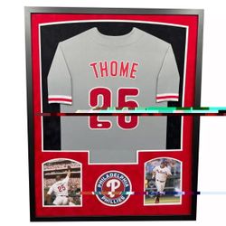 Jim Thome Philadelphia Phillies custom Framed Autographed jersey