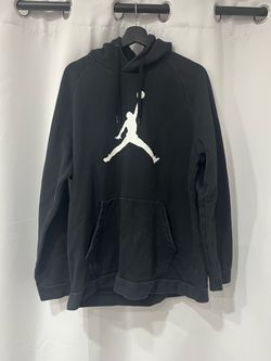 Nike Air Jordan Jumpman Fleece Pullover Hoodie Black White Sweatshirt Mens XL