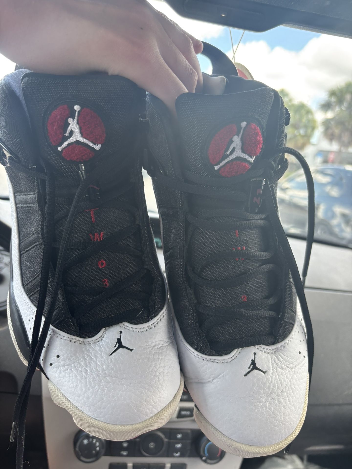 Jordan 6 Rings, Black White And Red , Size 8.5 In Men