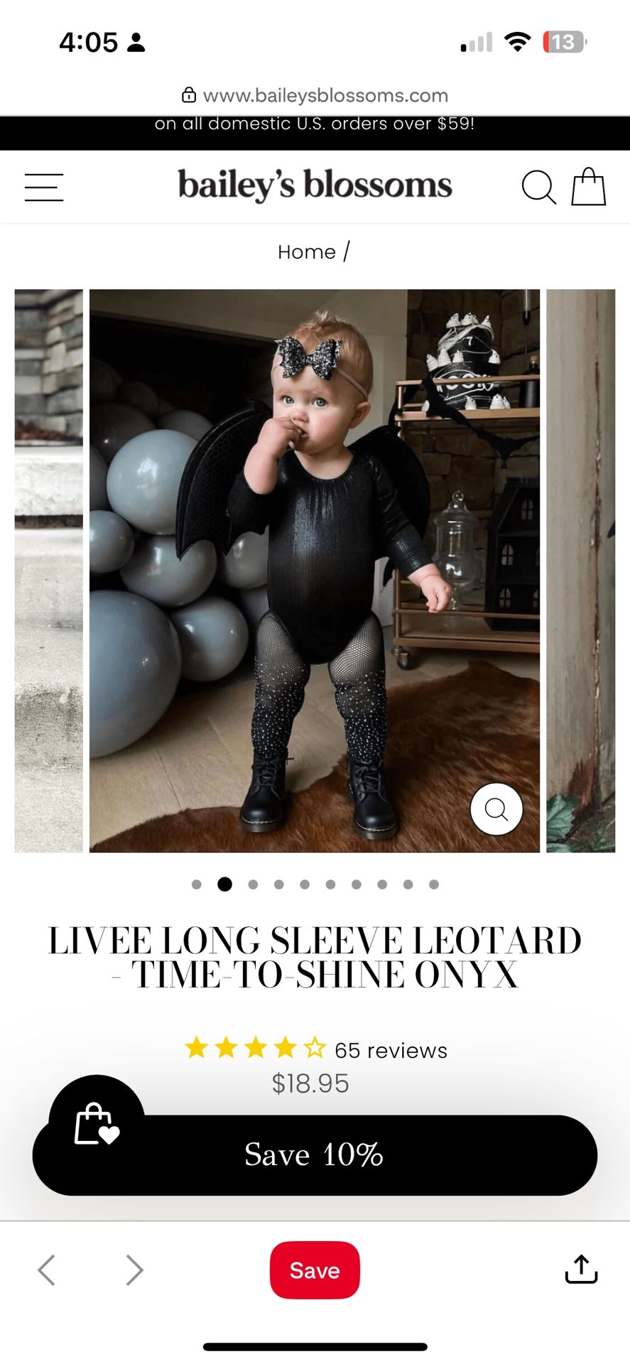 Black toddler Leotard  from BAYLEY’S BLOSSOMS. 2T