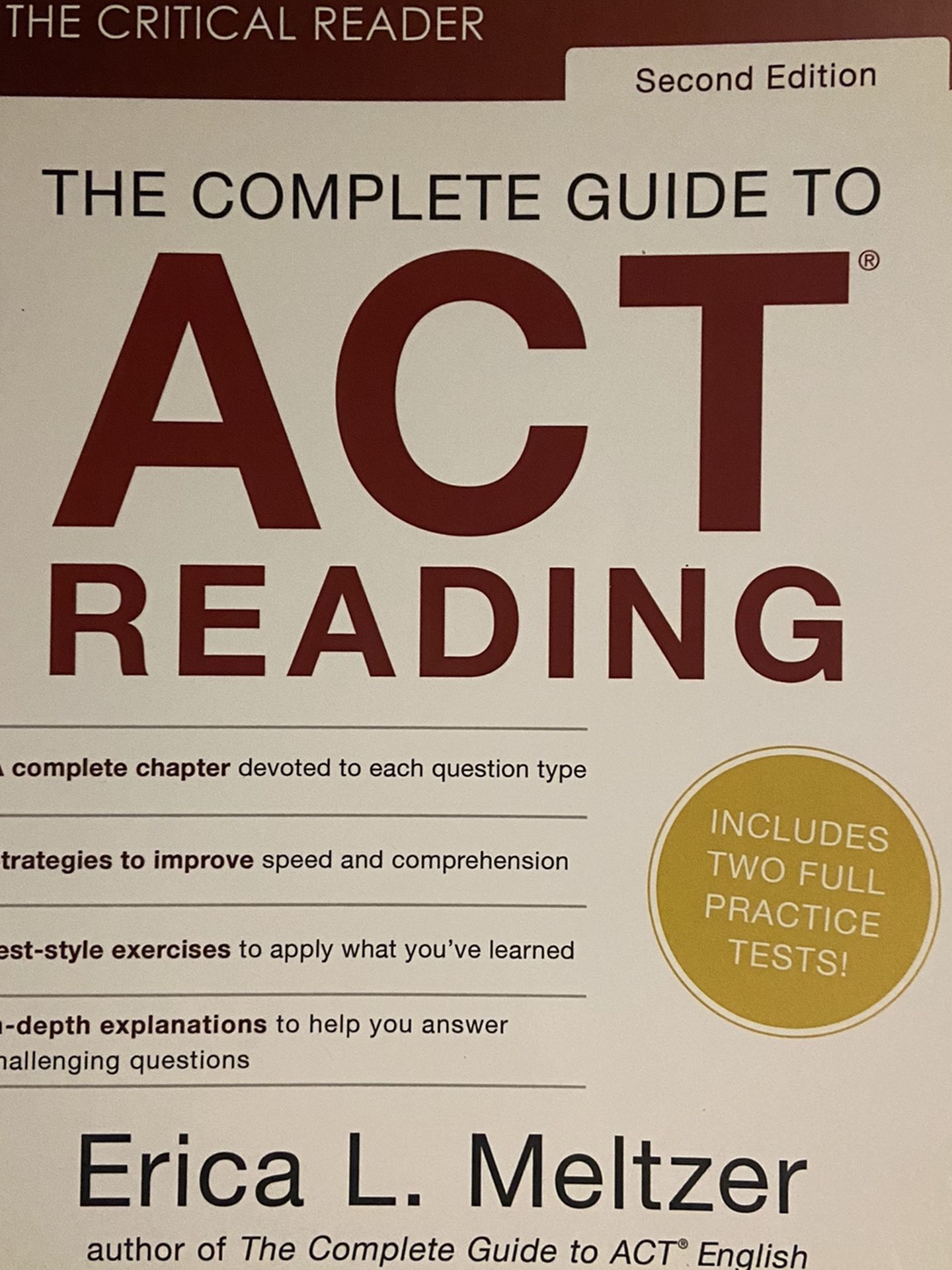 ACT Reading Book, Erica L. Metlzer