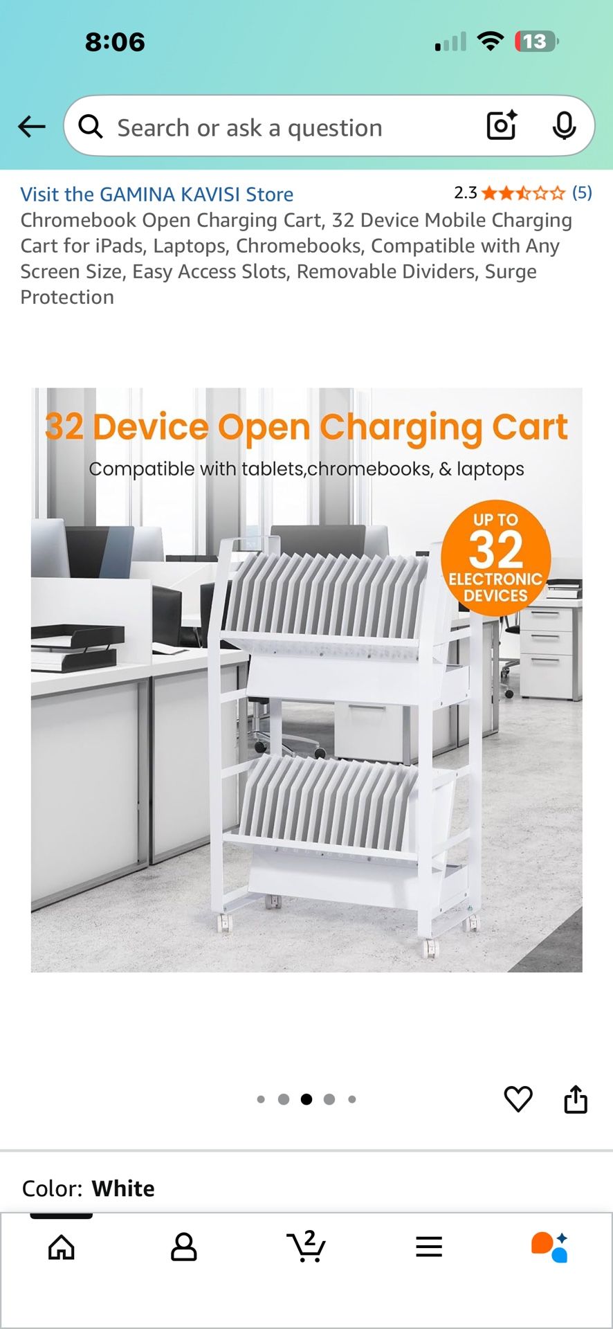 New rolling 32 device mobile charging station with outlets 