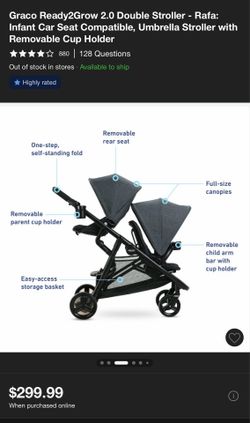 Graco ready2grow double stroller