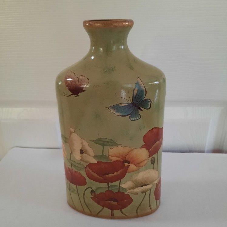 Flower Butterfly Porcelain Vase