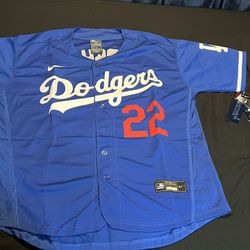 Blue Nike Dodger Baseball Jersey Number 22
