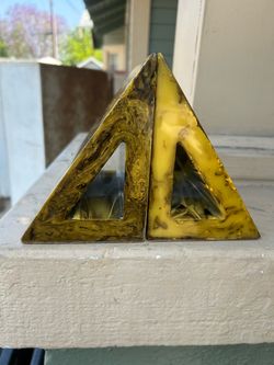 Wow; Vintage Ultra Mod Acrylic Pour Lucite Bookends:
