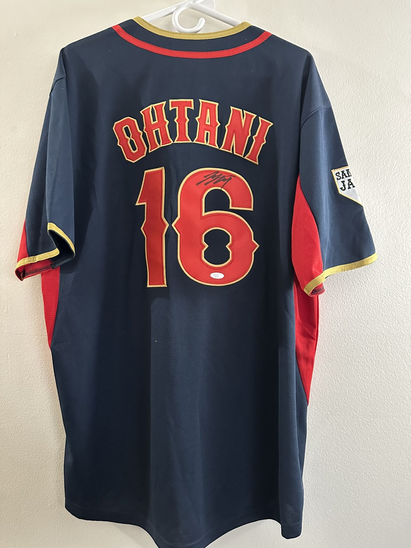 Shohei Ohtani signed Japan autographed custom baseball jersey w/COA - XL - 862