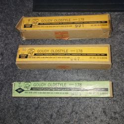 3 Unopened Boxes of Metal OLDSTYLE Type set 