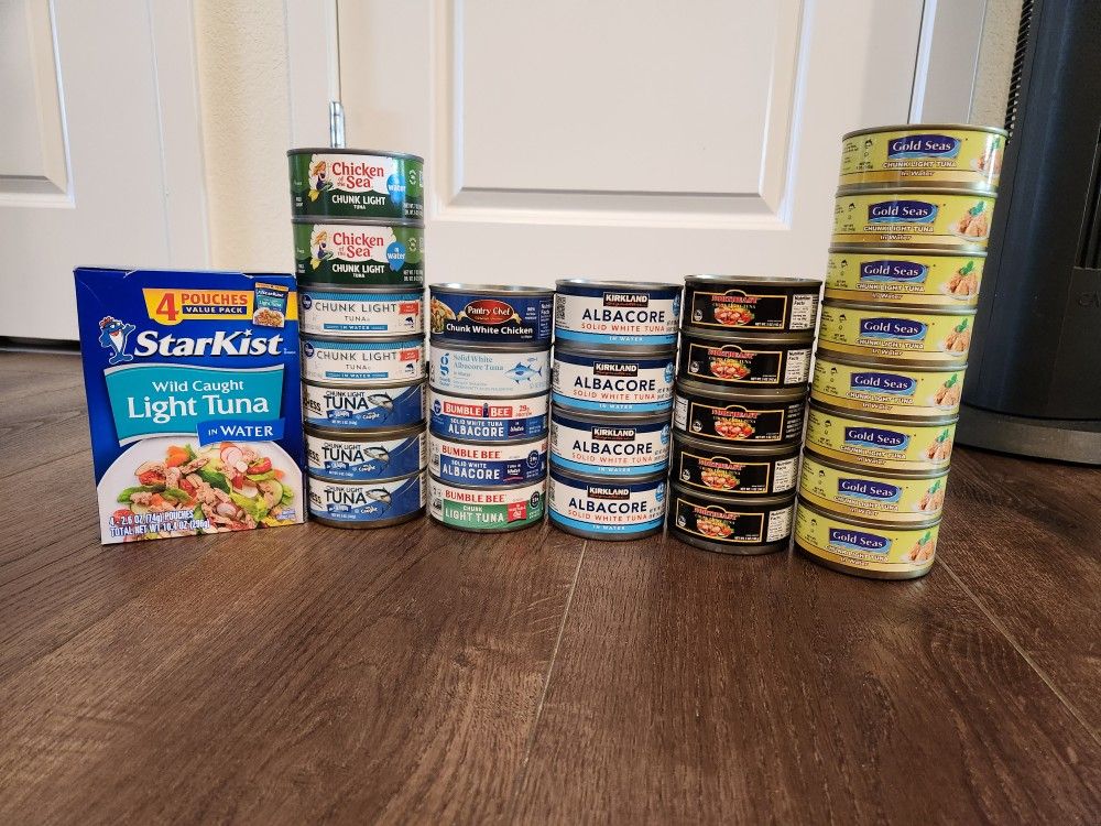 Wild Caught Chunk Light Tuna Cans, 29 cans, Not Expired, All for $15