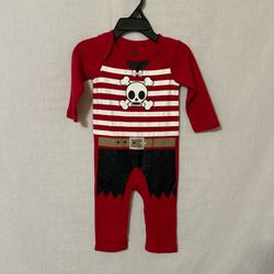 Red Striped Pirate Kids costume 