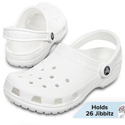 Crocs Classic Unisex Clogs in White various sizes available