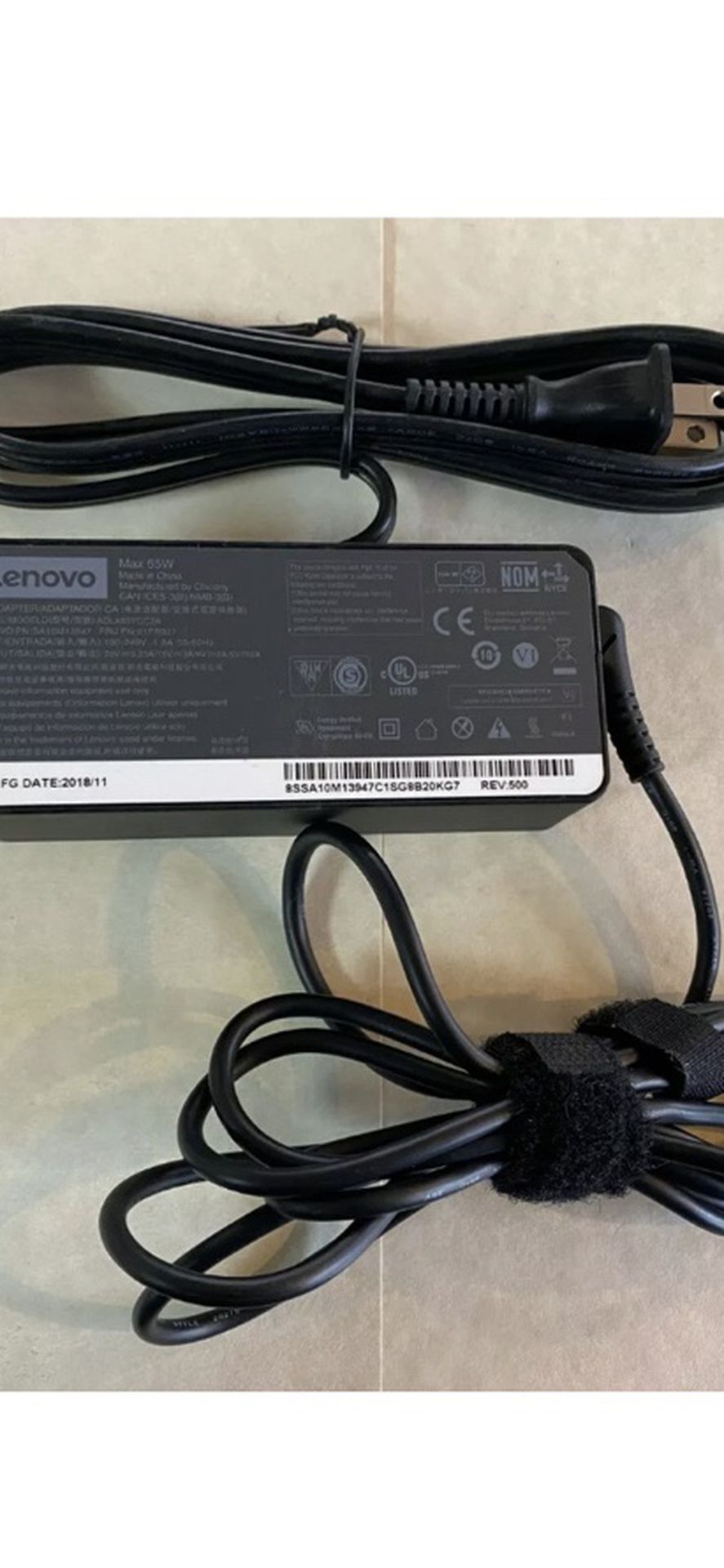 Genuine Lenovo 65W USB Type C Laptop AC Adapter for Thinkpad X1 Chromebook Yoga