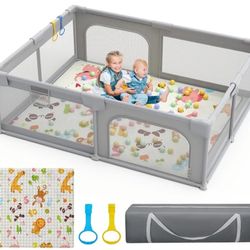 New IN Box 71"x47"x26" Large  BABY Playpen With Floor Mat & Anti Collision Foam Toddler Playyard Corralito DE Bebe Child Activity Center