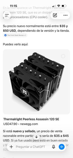 Peerless Assassin 120 SE thermalright