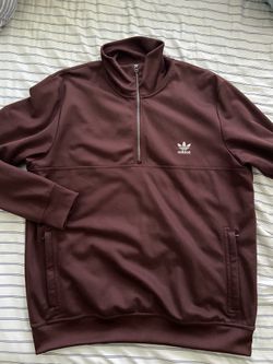 Adidas Quarter Zip Burgundy XL