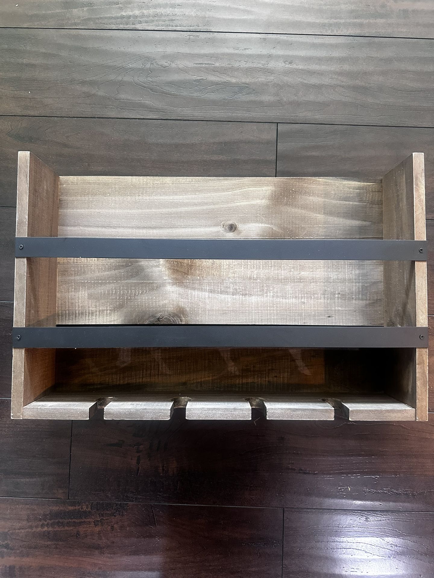 Rustic Wood Wine Rack