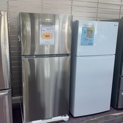 Refrigerators Stainless Steel And White 30” Inches  New Open Box And 1 Year Warranty 